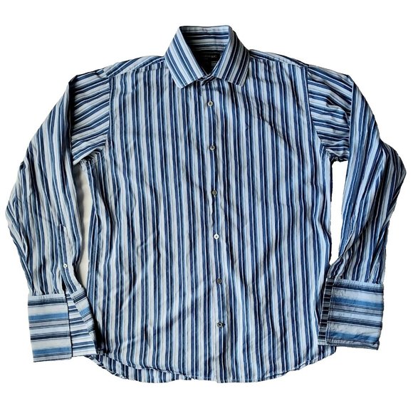 Banana Republic Other - Banana Republic Men's Blue Striped Long Sleeve Dress Shirt Large